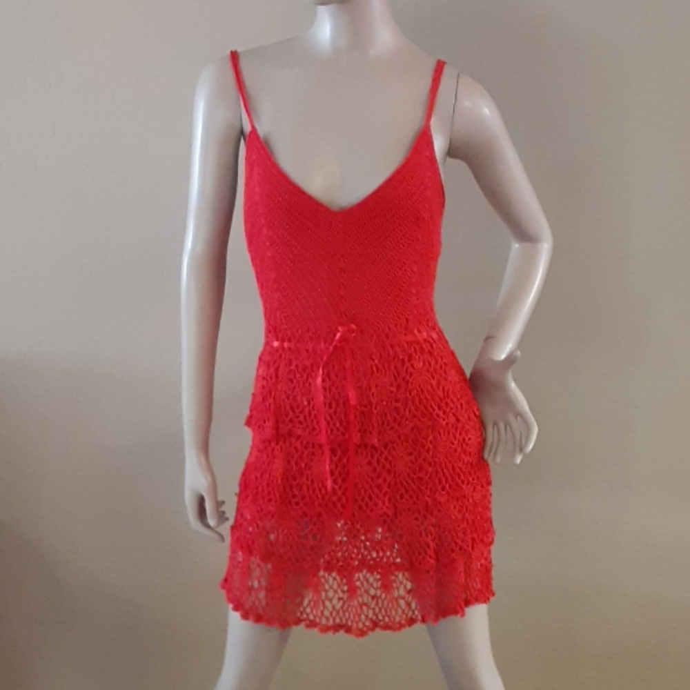 Tesori red knit dress